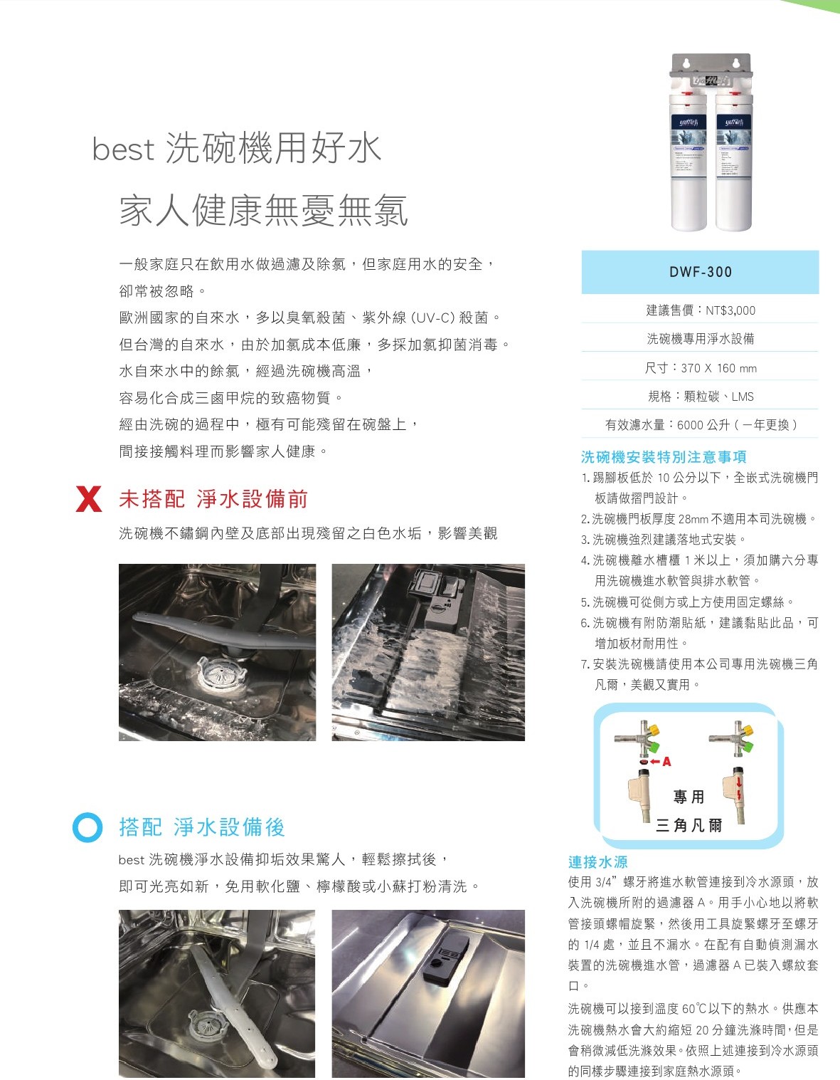 洗碗機專用淨水設備