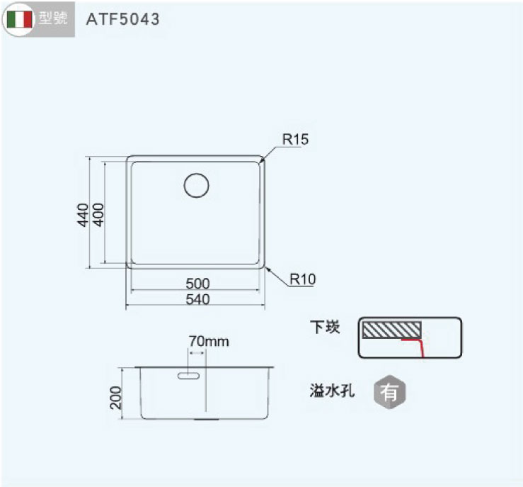 AR&ES 3D導水R角不鏽鋼抗菌水槽 安裝資訊